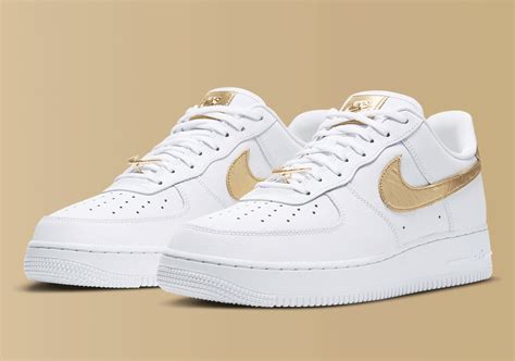 nike air force gold weiß